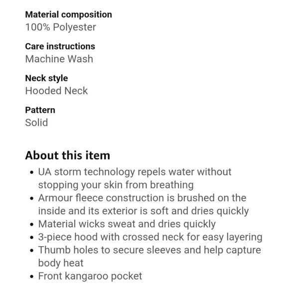 Under Armour Storm loose pullover fleece hoodie sz L - Picture 2 of 11